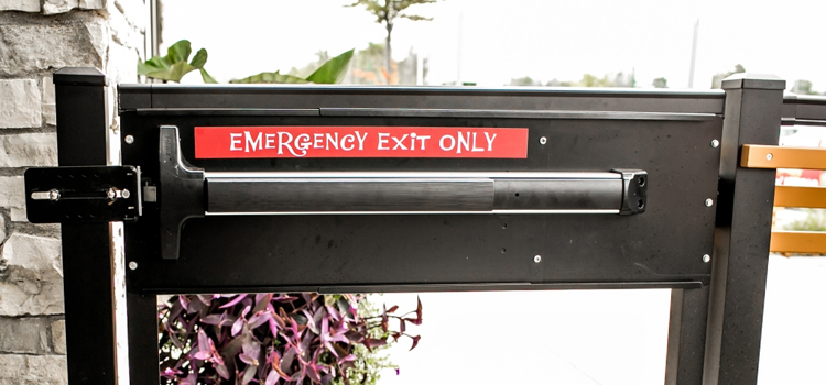 emergency push bar installation in Atherton